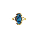 Ariki Paua Oval Gold Ring - The Hawaii Store