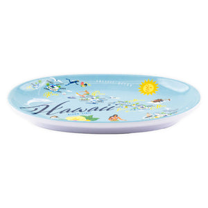 Galleyware Hawaii Melamine Tidbit Trays, 4-Pack