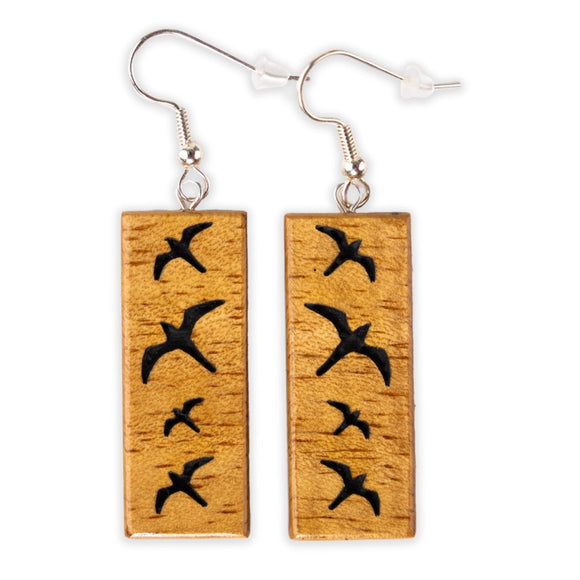 Iwa Koa Narrow Rectangle Earrings