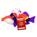 Hawaiian Collectables "Humuhumu Fish" Plush Toy with Passport 