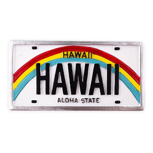 Hand-Painted-Hawaii-State-License-Plate-Refrigerator-Magnet