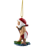 Hand-painted Paddleboarding Santa Christmas Ornament - The Hawaii Store