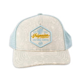 Polynesian Cultural Center "Tattoo Patch" Ball Cap- Cream & Aqua