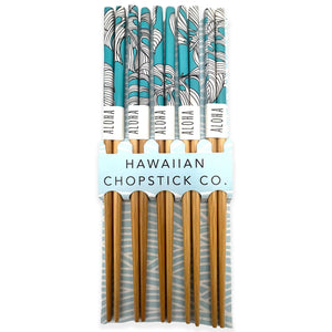 Hawaii Chopstick Company "Monstera" Reusable Bamboo Chopsticks