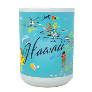 Galleyware Hawaii Icons Ceramic Mug- 15 oz.