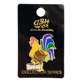 Hawaiian Rooster Enameled Metal Souvenir Pin