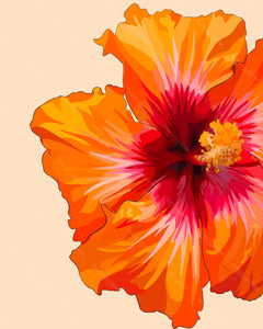 "Hibiscus Love" Art Print  by Mayan Llanera 11"x14"