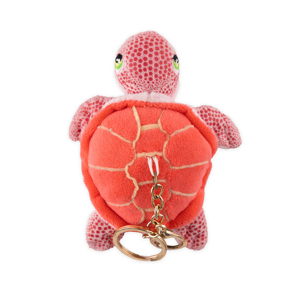 Honu-_Sea-Turtle_-Pink-_-Red-Plush-Keychain-Fob...