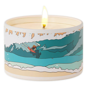 It's Paradise® "Banzai Pipeline" Soy Candle with wick burning