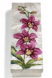 Kubla Crafts Long "Orchid" Capiz Keepsake Box