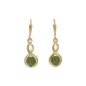 Ariki Round Jade Infinity Earrings