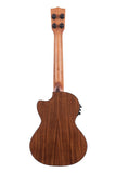 Kala Solid Cedar Acacia Tenor Cutaway Ukulele with EQ- Back View