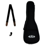 Kala Concert Satin Mahogany Ukulele Bundle Items