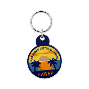 Polynesian Cultural Center "Sun Reflection" Wood Key Fob