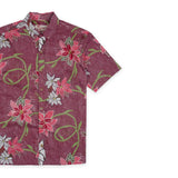 Kahala "Pua Kalikimaka" Holiday Men's Aloha Shirt-Red