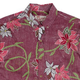 Kahala "Pua Kalikimaka" Holiday Men's Aloha Shirt- Red