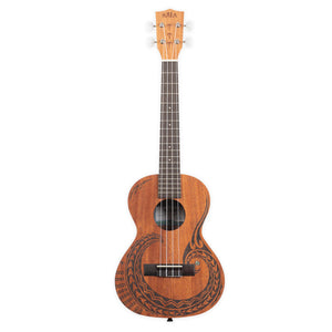 Kala-Courage-Tenor-Ukulele-with-laser-etched Maori art