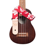 Kala "Red Hibiscus" Handmade Ukulele Strap 