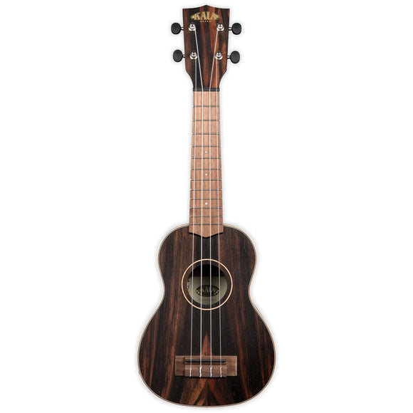 Kala Striped Ebony Soprano Ukulele with Satin Finish