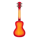 Kala Cherry Burst Flame Maple Concert Ukulele- Back View