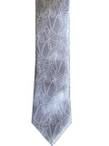 Pineapple Palaka "Kalo" Necktie- Gray w/White 