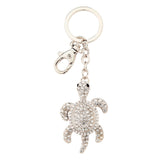 Kubla Crafts Clear Crystal Sea Turtle Keychain/Fob