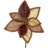 Kurt Adler Natural Macramé Poinsettia Pick