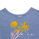 Pacific Creations "Palm La'ie Hawaii Blend" Ladies Tee Shirt- Ocean Marle