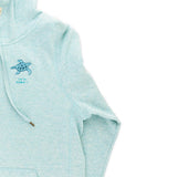 Pacific Creations Women's Sky Blue "Ocean Turtle" Zip Hoodie Graphic