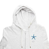 Pacific Creations Women's "Starfish" Full-Zip Hoodie- Light Gray