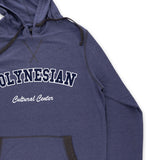 "Polynesian Cultural Center" 2XL Light Weight Long Sleeve Hoodie -Blue 