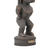 Hawaiian Good Luck Tiki Figurine- 12". Closeup of Body and Base