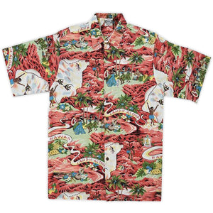 Mr. Hawaii Classic "Land of Aloha" Men's Shirt- Red