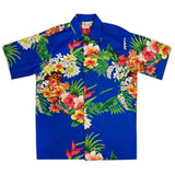 Mr. Hawaii Men's Cotton "Aloha Nui" Shirt- Royal Blue