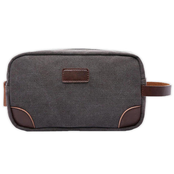 Men's Toiletry Dopp kit - Grey Canvas - Polynesian Cultural Center