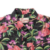 Kahala Cotton "Ohia Ai" Men's Aloha Shirt- Black Reverse