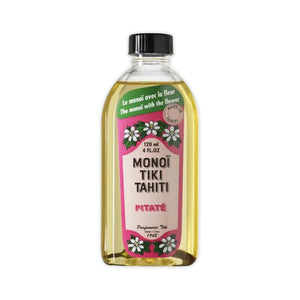 Bottle of monoi coconut oil