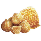 Mauna Loa Dry "Honey Roasted" Macadamia Nuts shown with honeycomb.