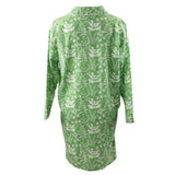 Mahogany-Miya-Fern-Print-Cotton-Night-Shirt--Light-Green- Back View