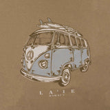 Pacific Creations "Kombi Sketch" Mens Tee Shirt- closeup of printed image