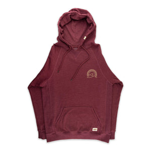 Pacific Creations Mens "Tri Wave" Hoodie- Burgundy