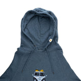 Coastal Creations Mens Dusty Blue "Volkswagen Bus" Hoodie's hood