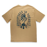 Pacific Creations "Adventures in Paradise" Mens Tee Shirt showing large back panel image.