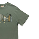 Pacific Creations "Icons of Hawaii" Men's Tee Shirt- Military Green