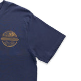 Pacific Creations Mens Surf Badge Tee Shirt- Dark Blue