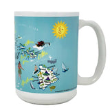 Galleyware Hawaii Icons Ceramic Mug with handle on the right side