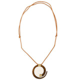 Mauna Kai "Koru" Wood & Bone Necklace- Pendant and Cord