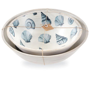 Mudpie Sea Shell Salad Bowl Set, 2-Piece