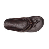 Olukai "Mea Ola" Men's Sandals with view of intricate scrolling on the footbed