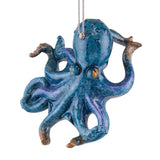 Hand-painted "Cozumel Reef Octopus" Christmas Ornament